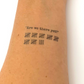 "ARE WE THERE YET?" TEMPORARY TATTOO